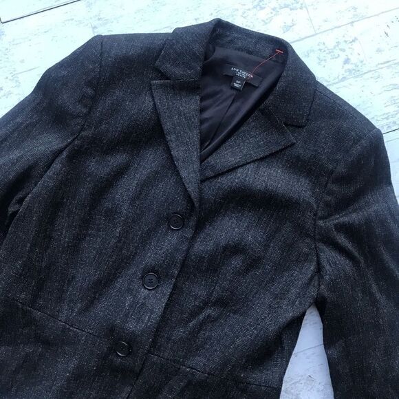 Ann Taylor Black white fleck Suit Jacket size 6P - Picture 2 of 8